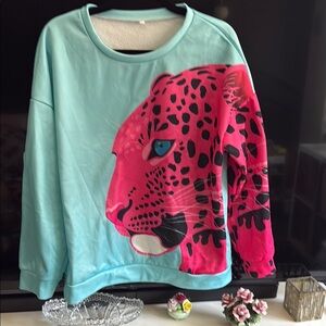 Colorful Leopard Print Sweatshirt